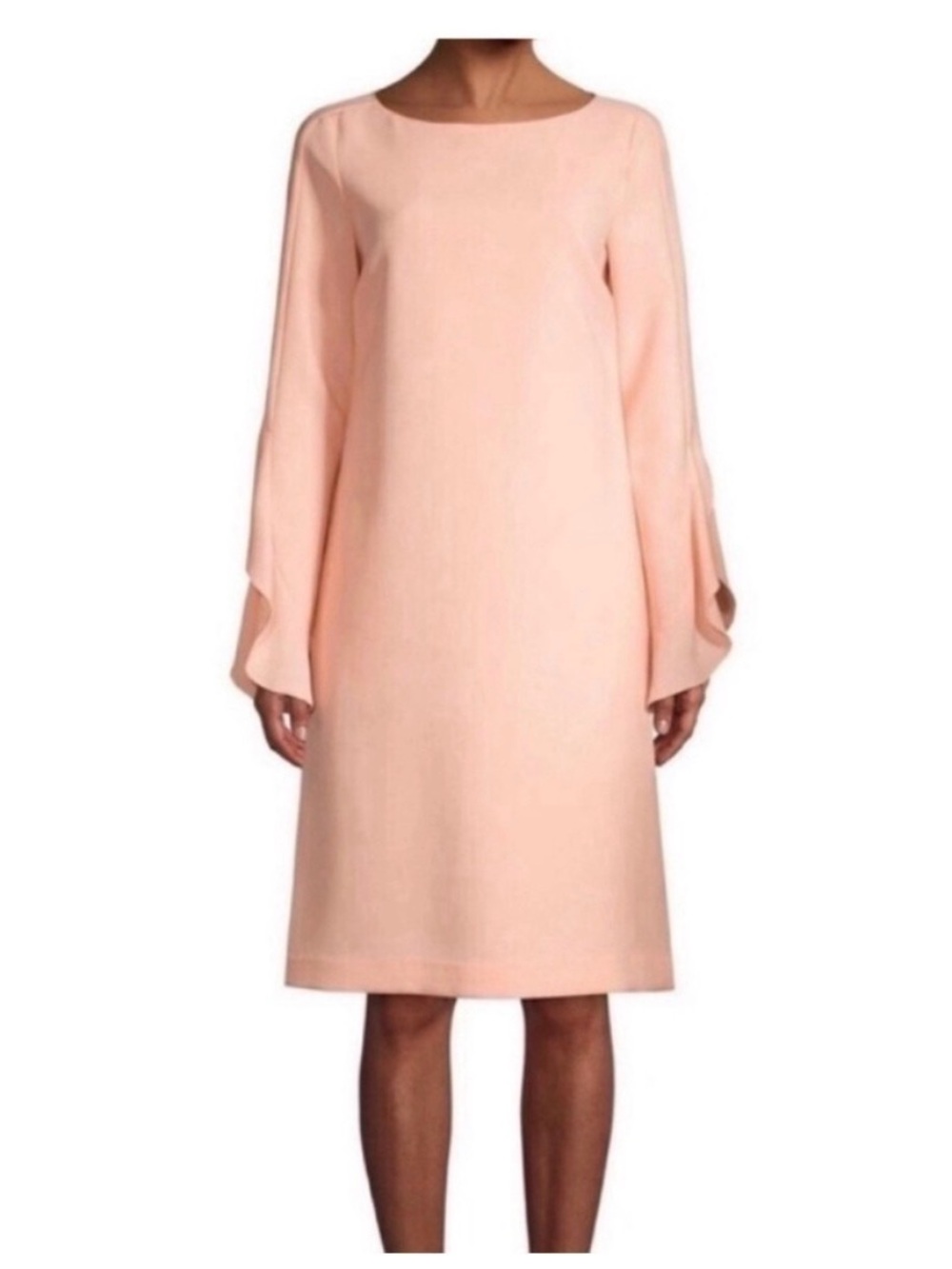 NEW Lafayette148 New York pink Emory Ruffle Cuff dress with Flared Cuffs